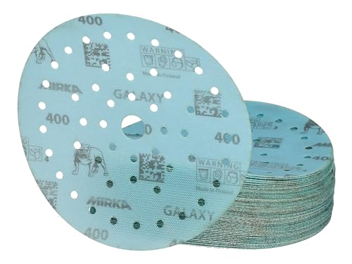 Mirka Galaxy Multifit 6 Inch Ceramic Discs, 400 Grit, Hook & Loop, 50 Pack - size: Grit 400