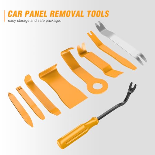 GOOACC 9PCS Auto Trim Removal Tool Kit Yellow - color: 9pcs Trim Removal Tool Yellow