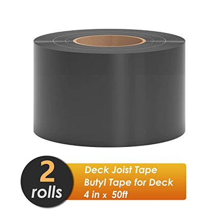 Butyl Deck Joist Tape 4" x 50' 2 Pack - size: 2 pack 4" x 50'