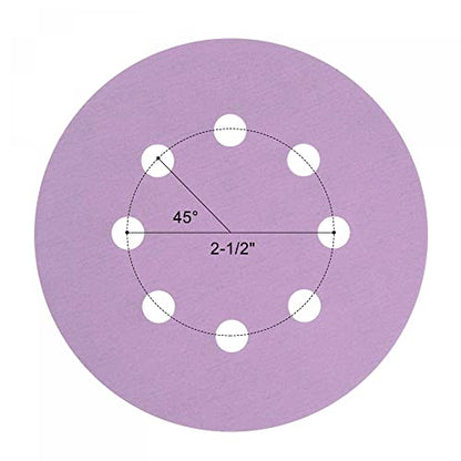 uxcell 10Pcs 5-Inch Purple Sanding Discs 5000 Grits 8 Hole Hook and Loop Professional Aluminum Oxide Sand Paper Wet Dry Polish for Wood Metal Paint Finish - style: 5000 Grit