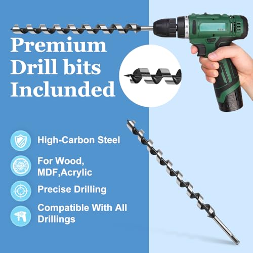 25 x 430mm (Approx. 1 x 17 Inch) Wood Auger Drill Bit - 1pcs - size: 25x430mm (Approx. 1 x 17")