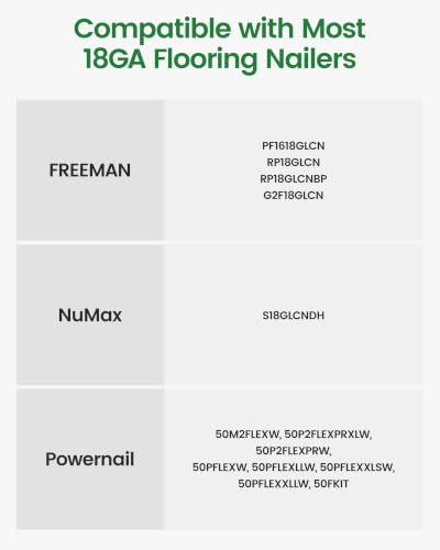 meite 18 Gauge Flooring Nails 1-1/2 Inch, 18GA L Cleat Nails 1,000Pcs - size: 1-1/2 Inch