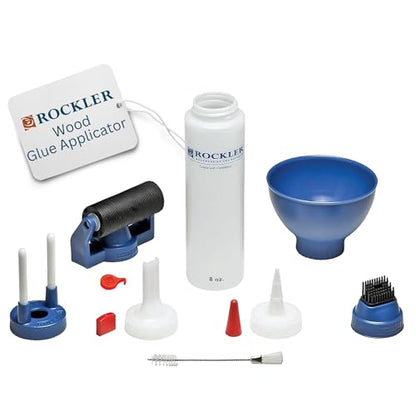 Rockler Wood Glue Applicator Set with Bottle, Brush & Glue Spout