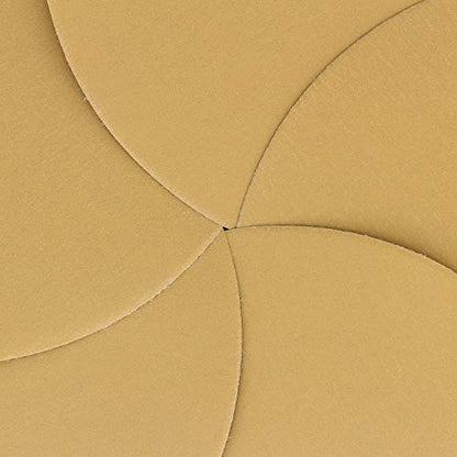 Dura-Gold Premium 6" Gold Sanding Discs, 500 Grit, Hook & Loop, Box of 50 - size: 500-Grit