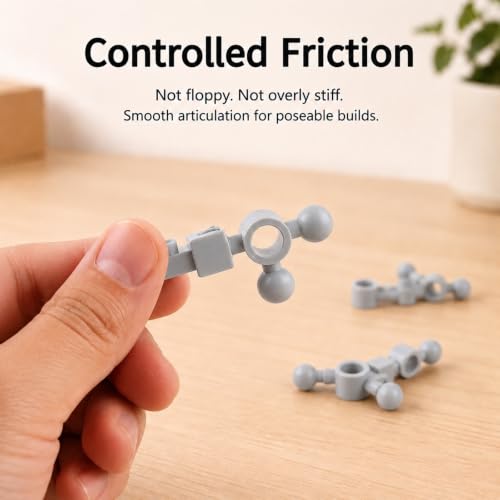 Plate 1x2 Ball Joints Socket - 250pcs Connector Accessories Classic Bricks - color: Light Gray