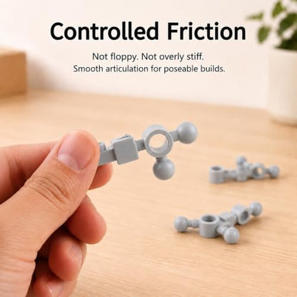 Plate 1x2 Ball Joints Socket - 250pcs Connector Accessories Classic Bricks - color: Light Gray