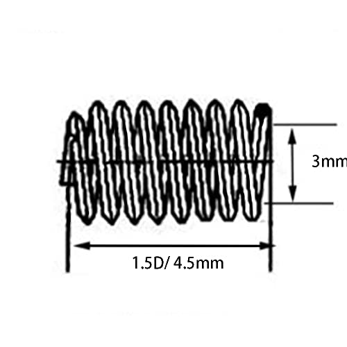 M3 x 0.5mm x 1.5D Helicoil Wire Inner Thread Inserts, Coiled Wire Helical Screws, 304 Stainless Steel, Metric, 100Pcs - size: M3*0.5*1.5d