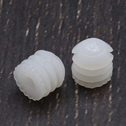 Create idea 100Pcs M4x8mm Hinge Expansion Dowels Plastic Expansion Dowels 3mm White Hinge Dowel Inserts Accessories for Cabinet Cupboard 8.8x8mm