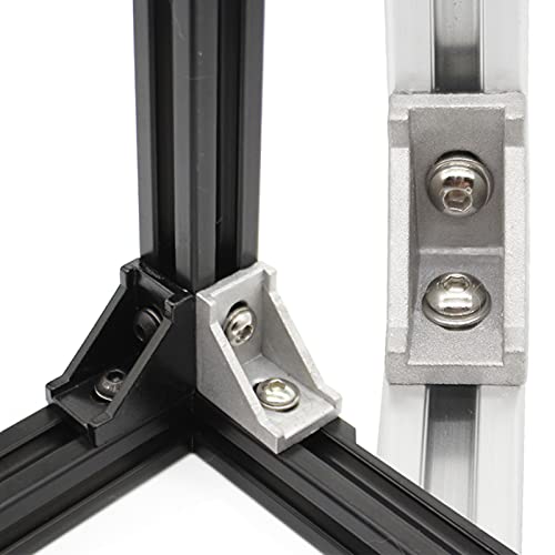 20 Set 1010 Aluminum Extrusion Hardware Accessories Corner Brackets - style: 20Set Bracket with Bolt Nut