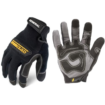 Ironclad General Utility Work Gloves GUG, All-Purpose, Performance Fit, Durable, Machine Washable (1 Pair) Black - size: Medium (Pack of 1)