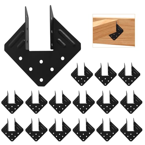 16 Pack Hurricane Straps for 2x4 2x6 2x8 Wood Rafter Tie Truss Bracket - size: 16 PCS, style: 2''x4''Hurricane Tie