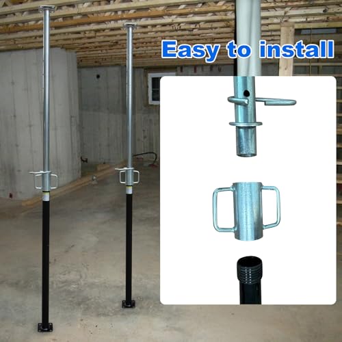 2 Pack House Floor Jack,Adjustable Support Beam Basement Jack, 55"-94" Height Range, 2300 lbs Load Capacity, Jack Post Pole, Fit for Wood-Framed Basement and Crawl Space Basement Support