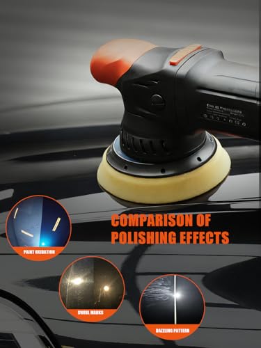 Buffing Polishing Pads, SPTA 6 Inch 150mm Body Repair Polishing Pad Set Made for 6 Inch Backing Plate, 6 Pcs Buffing Pads with Sponge, Wool and Micro-Fiber Pad Set for Car Detailing polishing Buffing - size: 6 Inch (150mm)