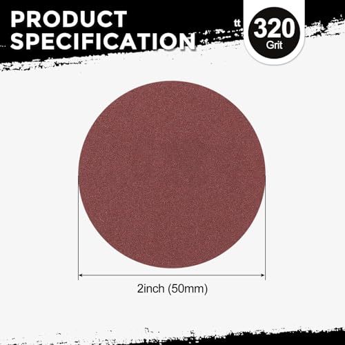 10Pcs Sanding Discs 2Inch 320Grit Hook and Loop Sandpapers Red - size: 2 Inch(320 Grit)