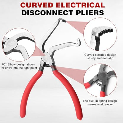 4PCS Electrical Disconnect Pliers, Automotive Connector Removal Tool Set - style: 4 Pcs Set