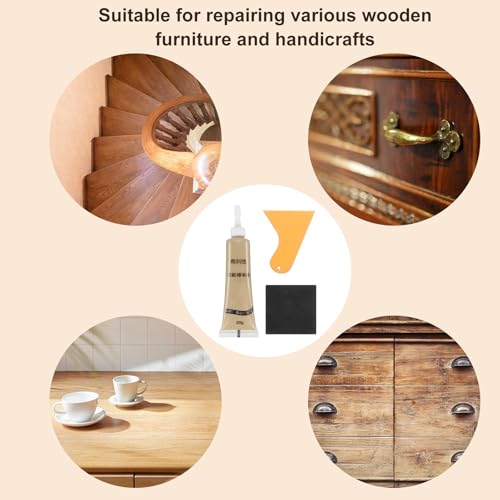 uxcell Wood Repair Kit,4Pcs Touch Up Filler Wood,Red Wood - color: Red Wood