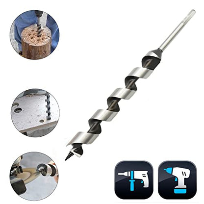 Auger Wood Drill Bit Woodworking Drill (1/2" x 12") Ship Auger Long Drill Bit for Soft and Hard Wood, Plastic, Drywall and Composite Materials - size: 1 Piece 1/2 inch x 12 inch Auger Bit