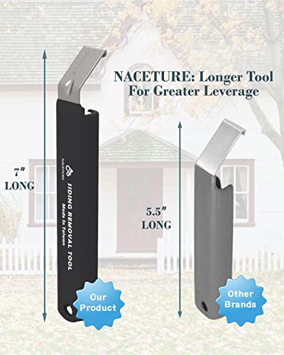 NACETURE Heavy Duty Vinyl Siding Removal Tool, 7 Inch Steel Zip Tool