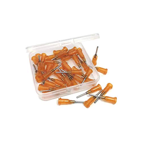 15 Gauge 0.5in Blunt Tip Dispensing Syringe Needle, Amber 50 PCS - style: 15GAx1/2＂