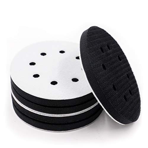 5 Pack 5 Inch 8 Holes Foam Sanding Pads for Orbital Sander - size: 5 inch