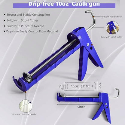 Caulking Gun，Smooths No-drip Silicone and Caulking Tools