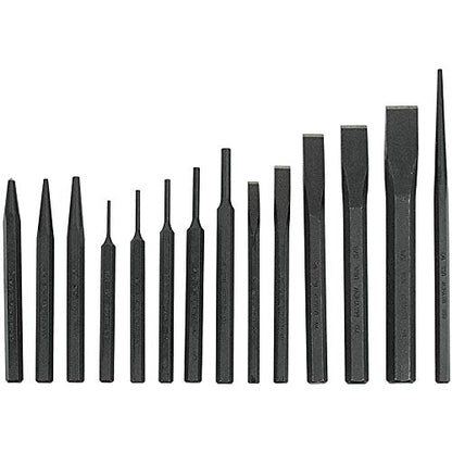 Mayhew Pro 61044 Punch and Chisel Kit, 14-Piece,Black - color: Black Oxide Finish, size: 14-Piece