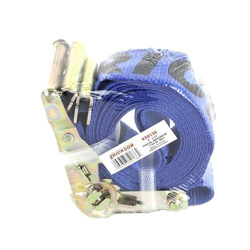 Erickson Ratcheting E-Track Strap - Blue, 2 in x 12 ft