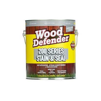 Wood Defender 200 Series Stain and Seal, Coffee Brown, 1-Gallon - color: Coffee Brown, size: 1 Gallon