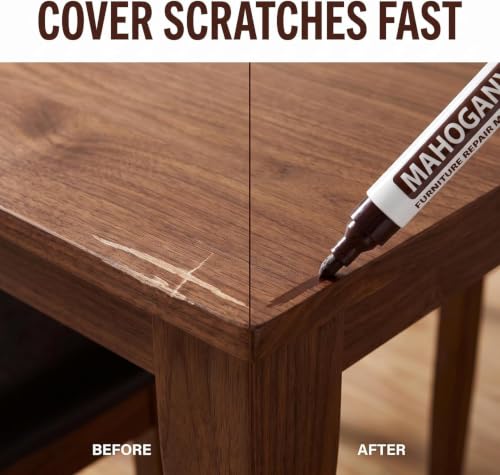Brown Furniture Repair Wood Cabinet Floor Touch Up Markers Scratch Filler Remover - Mahogany,Wood Polish Care Scratch Covers and Removers
