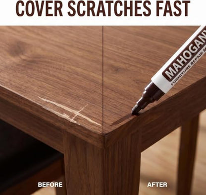 Brown Furniture Repair Wood Cabinet Floor Touch Up Markers Scratch Filler Remover - Mahogany,Wood Polish Care Scratch Covers and Removers