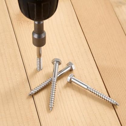 25 Pcs 1/4" x2-1/2 Hex Head Lag Screws for Flower Stands Outdoor - size: 1/4"x2-1/2"