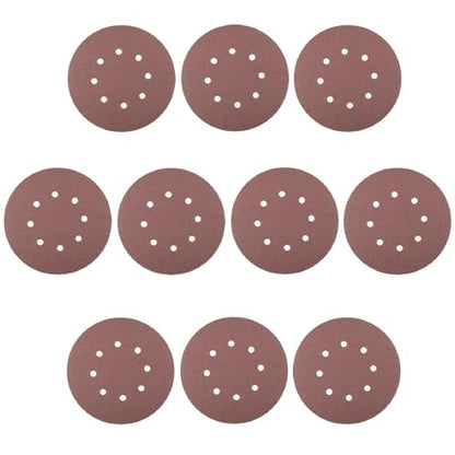 Utoolmart 10 Pcs 7 Inch 8 Hole Hook and Loop Sanding Discs, 100 Grit Flocking Sandpaper, for Random Orbit Sander - size: 100 Grit
