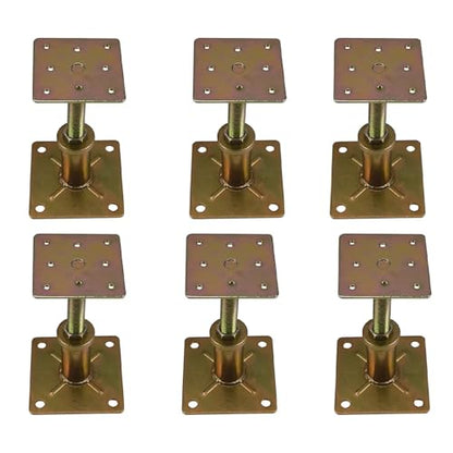 6 Pack House Floor Joist Support Jacks Adjustable 4 1/3"-7" for Leveling - size: 4.3-7 inch