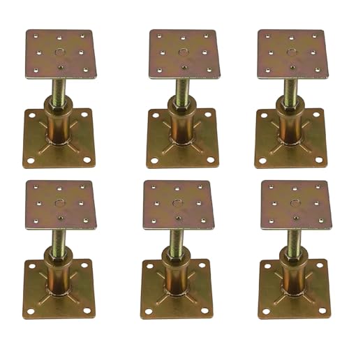 6 Pack House Floor Joist Support Jacks Adjustable 4 1/3"-7" for Leveling - size: 4.3-7 inch