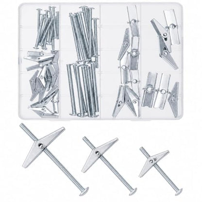 50 Pcs Toggle Bolts for Drywall,Heavy Duty Butterfly Anchors with Wing Nuts