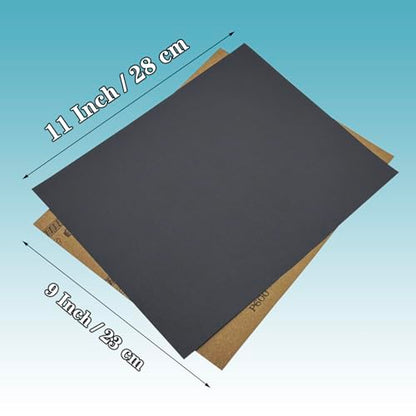 25 PCS 2000 Grit Wet Dry Sandpaper, 9x11 Inch Silicon Carbide Sheets - style: Grit 2000