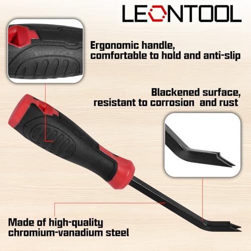 2 PCS Staple Remover Tools Heavy Duty Stapler Puller Lifter Tack Puller with Double Pronged Head, Upholstery Tools for Furniture, Floor, Wooden Case, Carton, Carpet, Construction