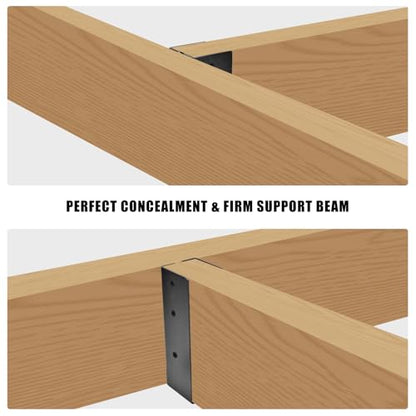 16 Pcs Concealed Beam Hangers Bracket for 2"x4" Frame Railing - size: Set 16, style: 2"x4"