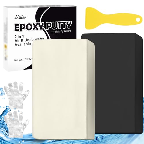 Epoxy Putty - 10oz Fast Repair Multipurpose Clay, Strong Adhesion Metal Filler Putty for Fixing Leaks, Cracks, Filling - 2 Part Epoxy Sculpt Clay for Bonding Metal, Tile, Ceramics, Plastic (Black) - color: Black