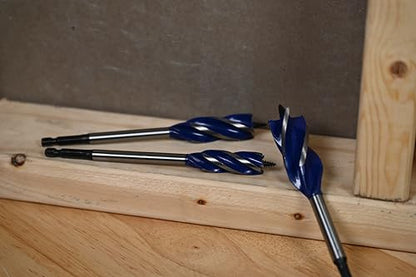 Century Drill & Tool 38603 Speed Cut Auger Bit Set, 3 Piece - size: 5/8" x 6", 3/4" x 6", 1" x 6"