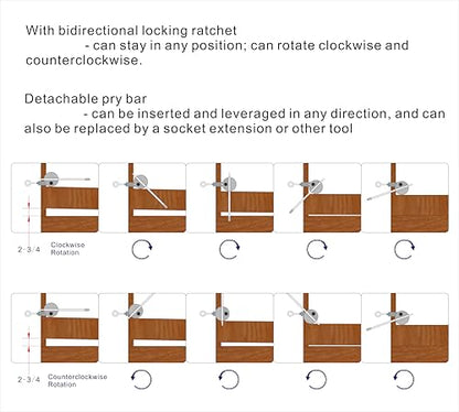 Deck Board Straightening Tool with Locking Ratchet for Automatic Locking at Any Position, Featuring a Split-Body Design for Enhanced Flexibility