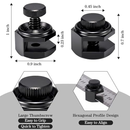 4 Pack Stair Gauge Set, Layout Tool for Framing Square, Black - color: Black