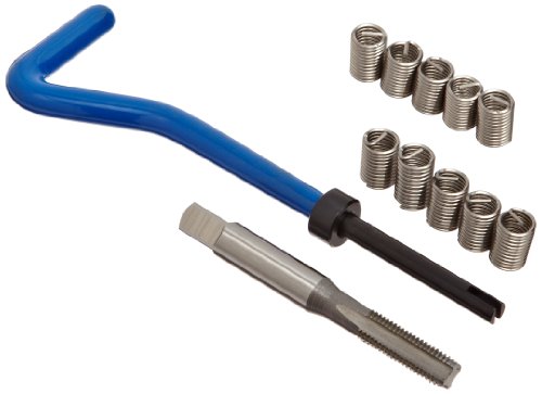 E-Z Lok EK40720 Metric Helical Threaded Insert Kit, 304 Stainless Steel, M7-1.0 Thread Size, 14 mm Installed Length (Pack of 10) - size: M7-1.0 Thread Size, 14 mm Installed Length, style: Pack of 10