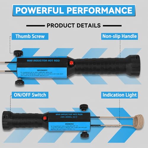 Induction Heater Bolt Removal, 1200W Induction Bolt Heater Tool with 8 Coils, Heat Stripped Bolt Remove for Rusted Nuts, Screws (Blue) - color: Blue