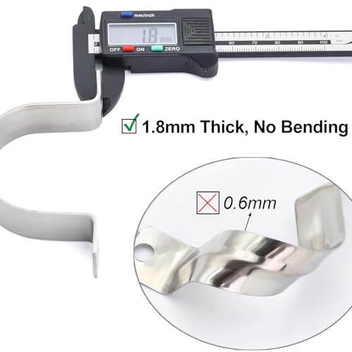 OD 2" Conduit Clamp 304 SS Pipe Support U Bracket, Tube Clamp for Cable/Water Pipe/Pipe, Heavy Duty Pipe Clamps | OD 2" | 6 pcs - size: Ø 2"