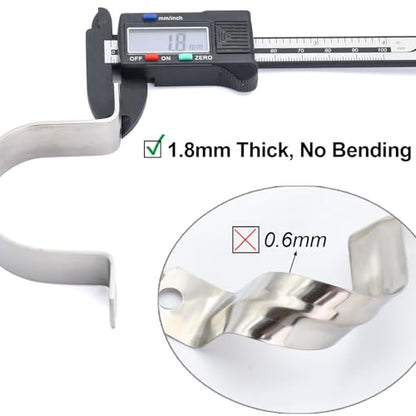 OD 2" Conduit Clamp 304 SS Pipe Support U Bracket, Tube Clamp for Cable/Water Pipe/Pipe, Heavy Duty Pipe Clamps | OD 2" | 6 pcs - size: Ø 2"