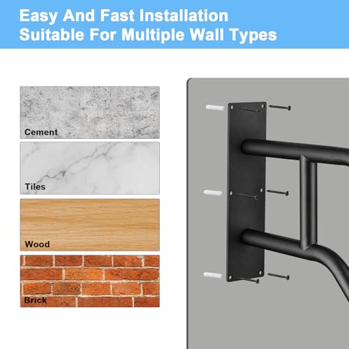 Handrails for Outdoor Steps,Stair Railing Indoor 1-3 Step，Hand Rails for Elderly, Porch Railing & Deck Hand Rail Wall Mount Stair Hand Grab Bars, U-Shape Safety Handle for Garage, Porch, Garden - style: 1 Pack