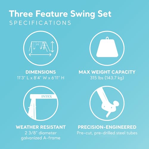 INTEX Heavy Duty Backyard Feature Swing Set - style: Three Feature
