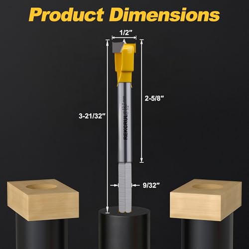 1/2" | 12.7mm Dual-Slot Flute Tungsten Carbide Forstner Drill Bit (Hex) - size: 1/2" | 12.7mm