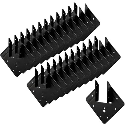 24 Pcs Heavy Duty Black Hurricane Ties for Rafter, Thick 2.2mm